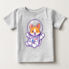 Astronautenhund Niedlicher Hundedesign Baby T-shirt