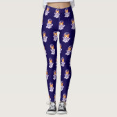 Astronautenhund Niedlicher Hundedesign Leggings (Vorderseite)