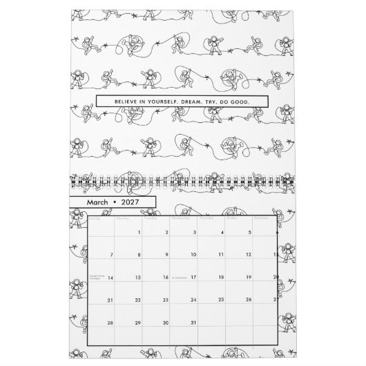 Astronautenkalender Kalender (Mär 2027)