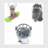 Astronautenkatze Aufkleber (Blatt)