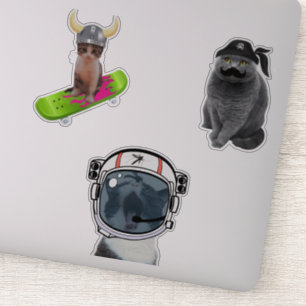 Astronautenkatze Aufkleber