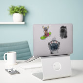 Astronautenkatze Aufkleber (Laptop auf Schreibtisch)