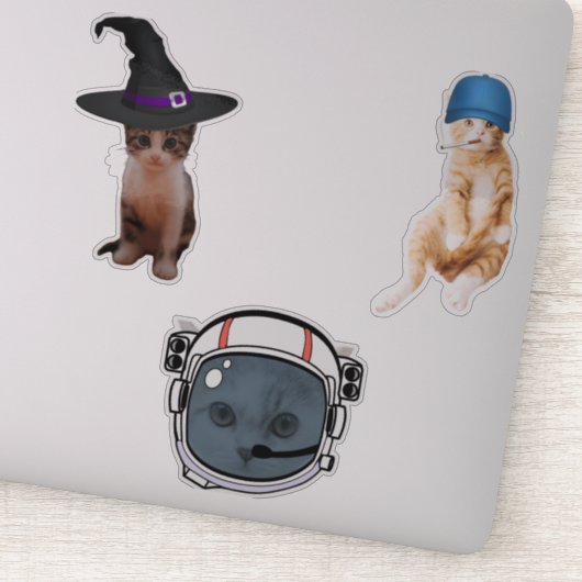 Astronautenkatze Aufkleber (Detail)