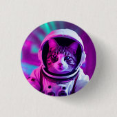 Astronautenkatze Button (Vorderseite)