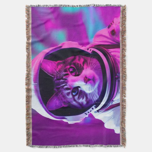 Astronautenkatze Decke (Vorderseite Vertikal)