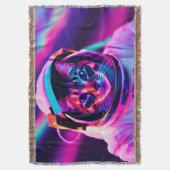 Astronautenkatze Decke (Vorderseite Vertikal)