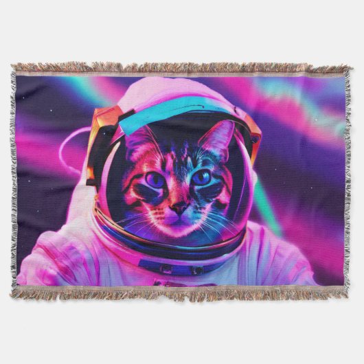 Astronautenkatze Decke (Vorderseite)