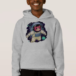 Astronautenkatze farbig hoodie
