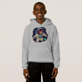 Astronautenkatze farbig hoodie (Vorne ganz)