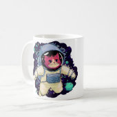 Astronautenkatze farbig kaffeetasse (Vorderseite Links)