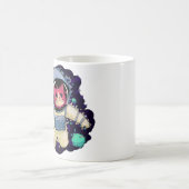 Astronautenkatze farbig kaffeetasse (Mittel)