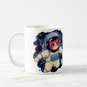 Astronautenkatze farbig kaffeetasse (Links)