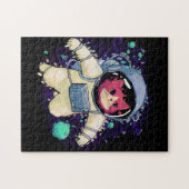 Astronautenkatze farbig puzzle (Horizontal)