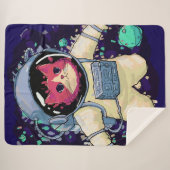 Astronautenkatze farbig sherpadecke (Vorderseite (Horizontal))