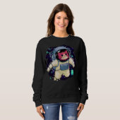 Astronautenkatze farbig sweatshirt (Vorne ganz)