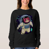 Astronautenkatze farbig sweatshirt (Vorderseite)