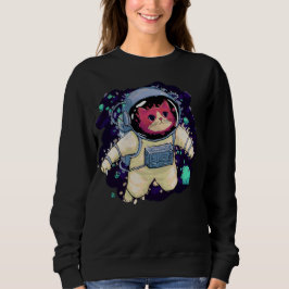 Astronautenkatze farbig sweatshirt