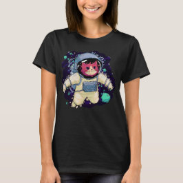 Astronautenkatze farbig T-Shirt