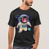 Astronautenkatze farbig T-Shirt (Vorderseite)