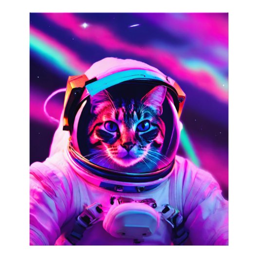 Astronautenkatze Fotodruck (Vorne)