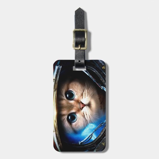 Astronautenkatze Gepäckanhänger (Vorderseite vertikal)