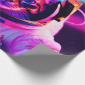 Astronautenkatze Geschenkpapier (Ecke)