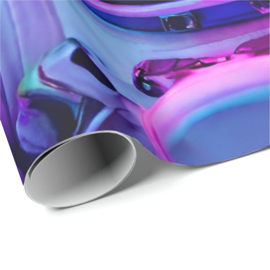 Astronautenkatze Geschenkpapier (Rolleneckpunkt)