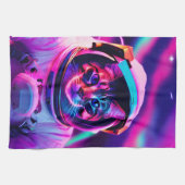 Astronautenkatze Geschirrtuch (Horizontal)