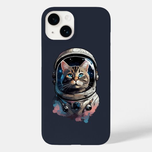 Astronautenkatze im Weltraum Kunst Case-Mate iPhone Hülle (Rückseite)