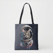 Astronautenkatze im Weltraum Kunst Tasche (Vorderseite)