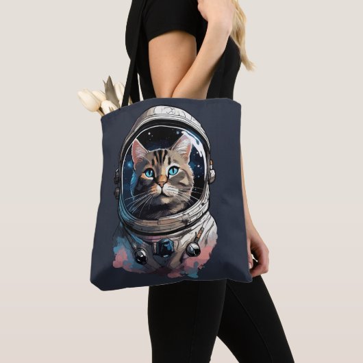 Astronautenkatze im Weltraum Kunst Tasche (Von Nahem)