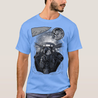 Astronautenkatze im Weltraum-T - Shirt