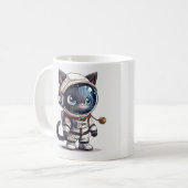 Astronautenkatze Kaffeetasse (Vorderseite Links)