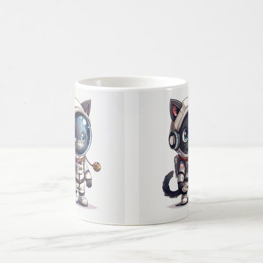 Astronautenkatze Kaffeetasse (Mittel)