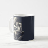 Astronautenkatze mit Kaffee-Cup Kaffeetasse (Vorderseite Links)