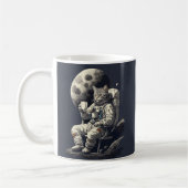 Astronautenkatze mit Kaffee-Cup Kaffeetasse (Links)
