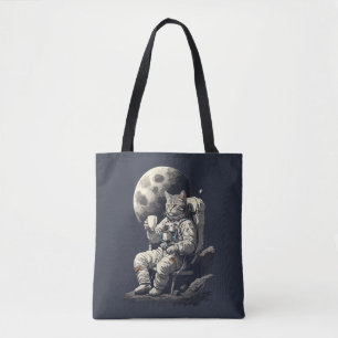 Astronautenkatze mit Kaffee-Cup Tasche