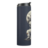 Astronautenkatze mit Kaffee-Cup Thermosbecher (Nach links gedreht)