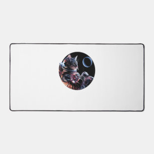 Astronautenkatze mit Planet Schreibtischunterlage