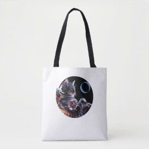 Astronautenkatze mit Planet Tasche