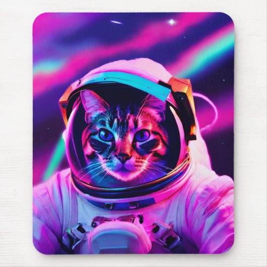 Astronautenkatze Mousepad (Vorne)