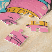 Astronautenkatze-Retro-Illustration Puzzle (Seite)