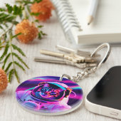 Astronautenkatze Schlüsselanhänger (Vorderseite rechts)