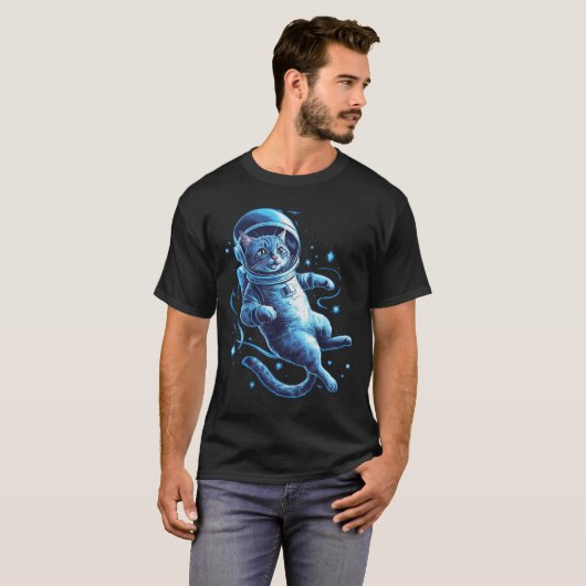 Astronautenkatze T-Shirt (Vorne ganz)
