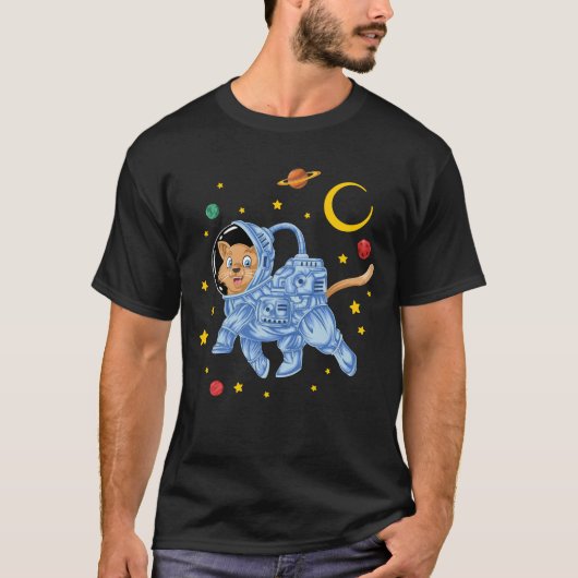 Astronautenkatze T-Shirt (Vorderseite)