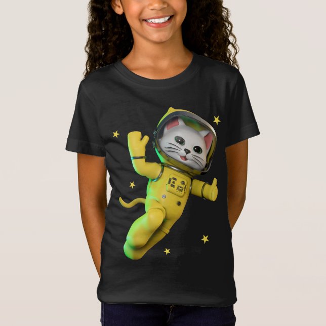 Astronautenkatze T-Shirt (Vorderseite)