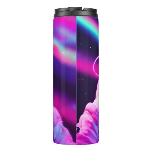 Astronautenkatze Thermosbecher (Rückseite)