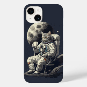 Astronautenkatze trinkt Kaffee Case-Mate iPhone 14 Hülle