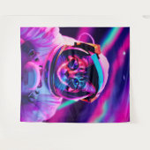 Astronautenkatze Wandteppich (Vorderseite (Horizontal))