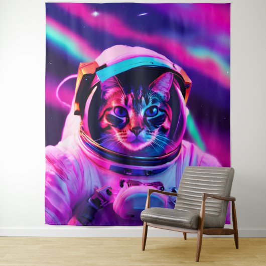 Astronautenkatze Wandteppich (Beispiel)